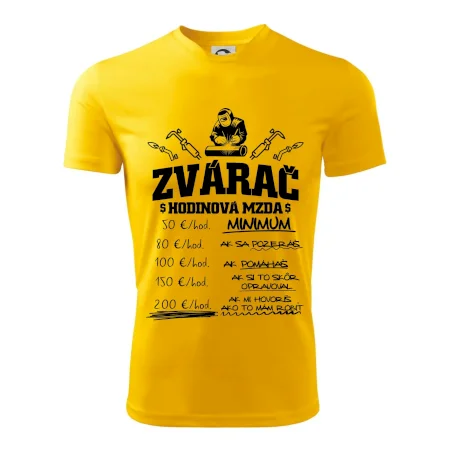 Hodinová mzda zvárač