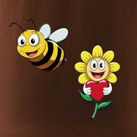 Parové tričko - Včela a kvetina