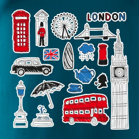 Velká Británie - kreslené ikonky
