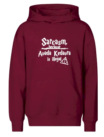 Harry - Sarcasm, because Avada Kedavra is illegal