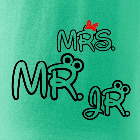 Mr, Mrs a Jr rodinná trička