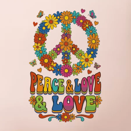 Peace and love - na výšku s květy