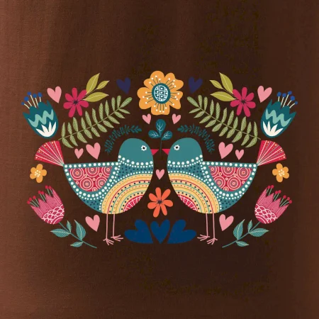 Folklór - dva farebné vtáčiky