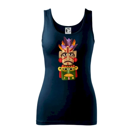 Mayová maska s perím