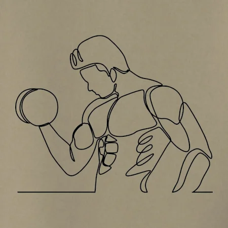 Fitness muž jedným ťahom