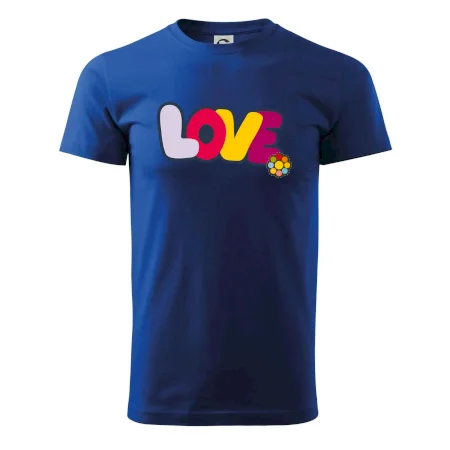 Love nápis s kvetinou