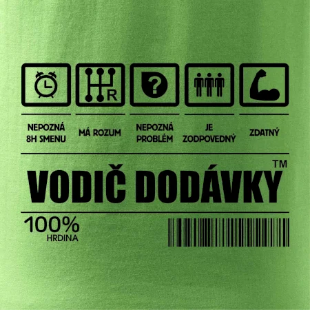 Čiarový kód - Vodič dodávky
