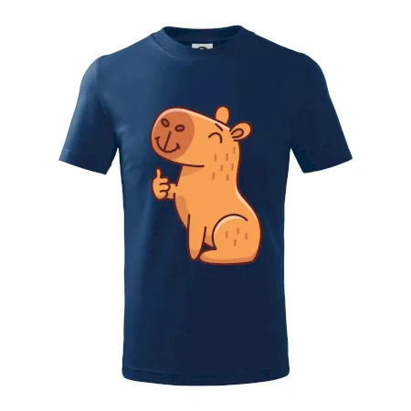 Kapybara s palcom hore