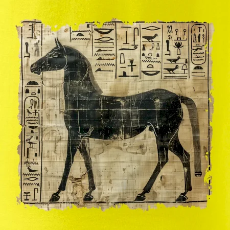 Egyptské hieroglyfy kôň