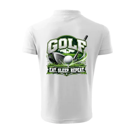 Golfová palica s loptičkou eat sleep repeat