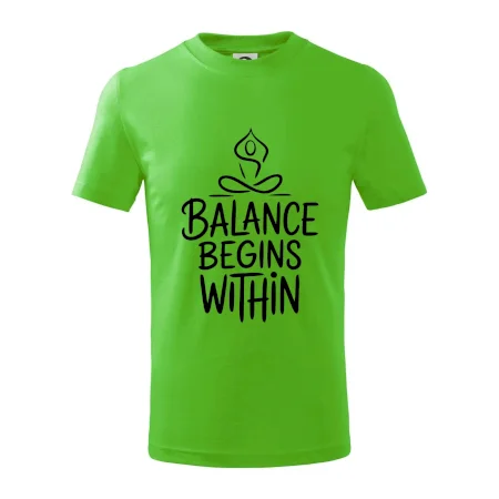 Balance begins within nápis