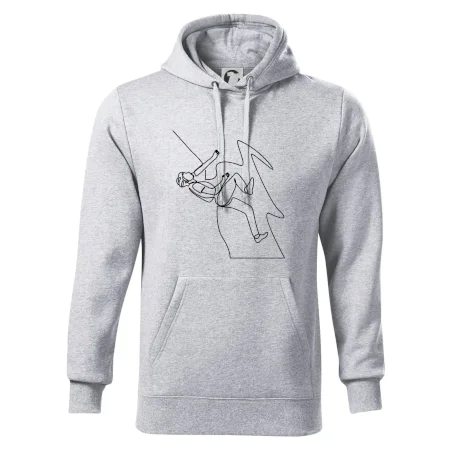 Lezec na skale jedným ťahom