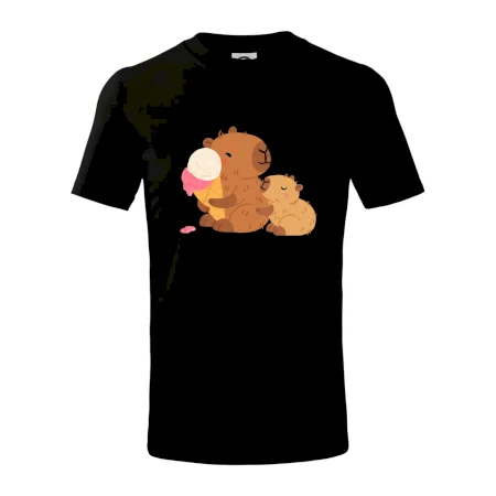 Kapybara so zmrzlinou