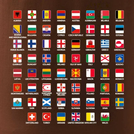 Vlajky štátov - Európa