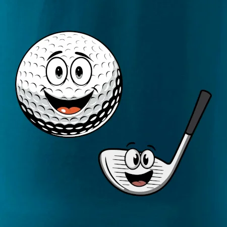 Parové tričko - Golfová palica a loptička
