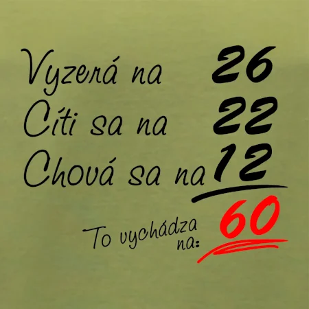 Vyzerá, cíti sa, chová sa - 60 rokov