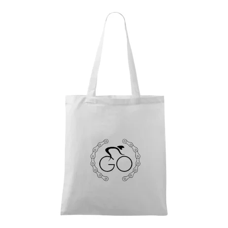 Logo cyklistu a reťaz