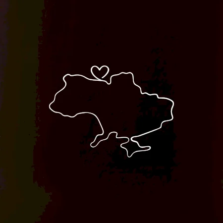 Mapa Ukrajiny - srdce