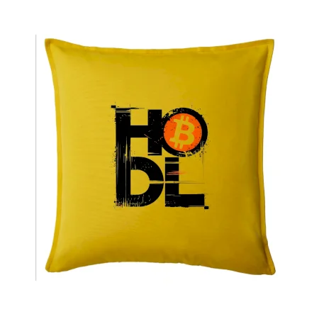 Hodl velký nápis a logo BTC