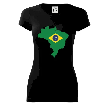Brazília vlajka v mape