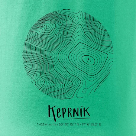 Keprník - vrstevnice v kruhu