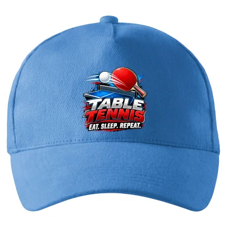 Stolní tenis pálka a míček eat sleep repeat