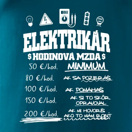 Hodinová mzda elektrikár