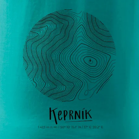 Keprník - vrstevnice v kruhu