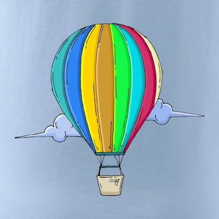 Teplovzdušný balón v oblakoch