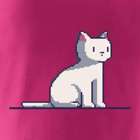 Mačka biela pixel