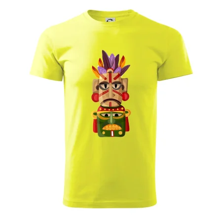 Mayová maska s perím