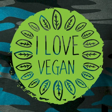 I love vegan v kruhu