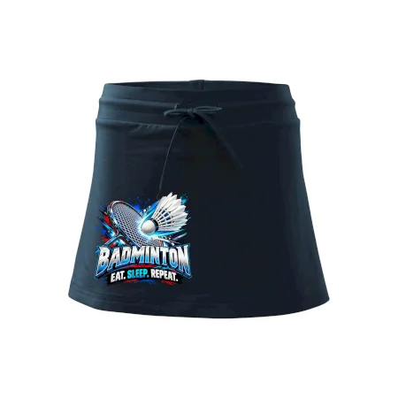 Bedmintonová raketa s košíčkom eat sleep repeat
