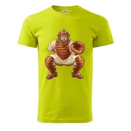 Baseballový catcher retro rytina
