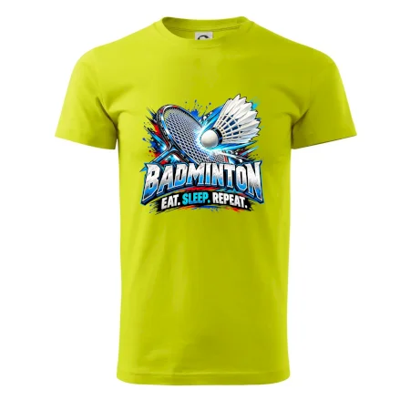 Bedmintonová raketa s košíčkom eat sleep repeat