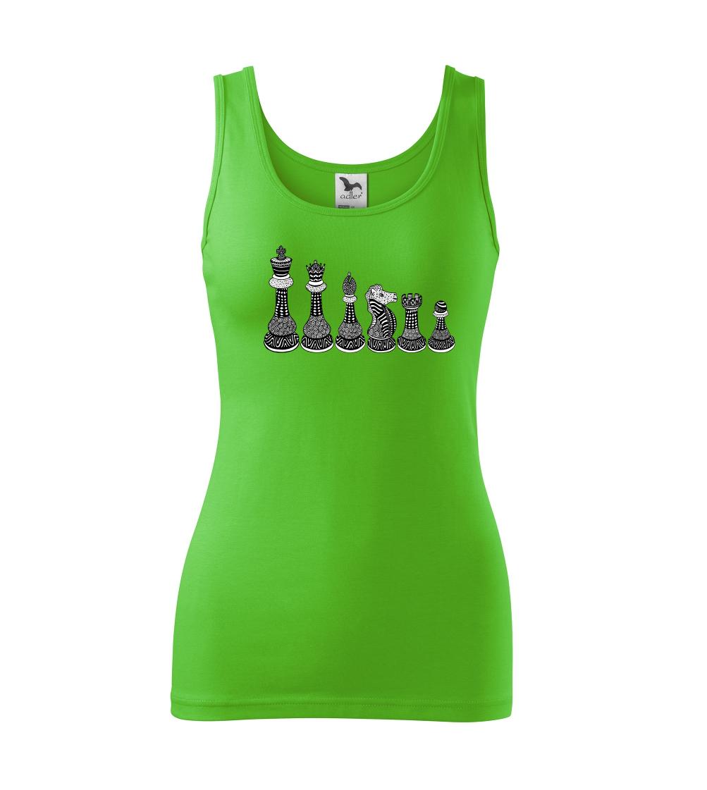 Šachové figúrky v rade - kreslené Šachové figúrky v rade - kreslené