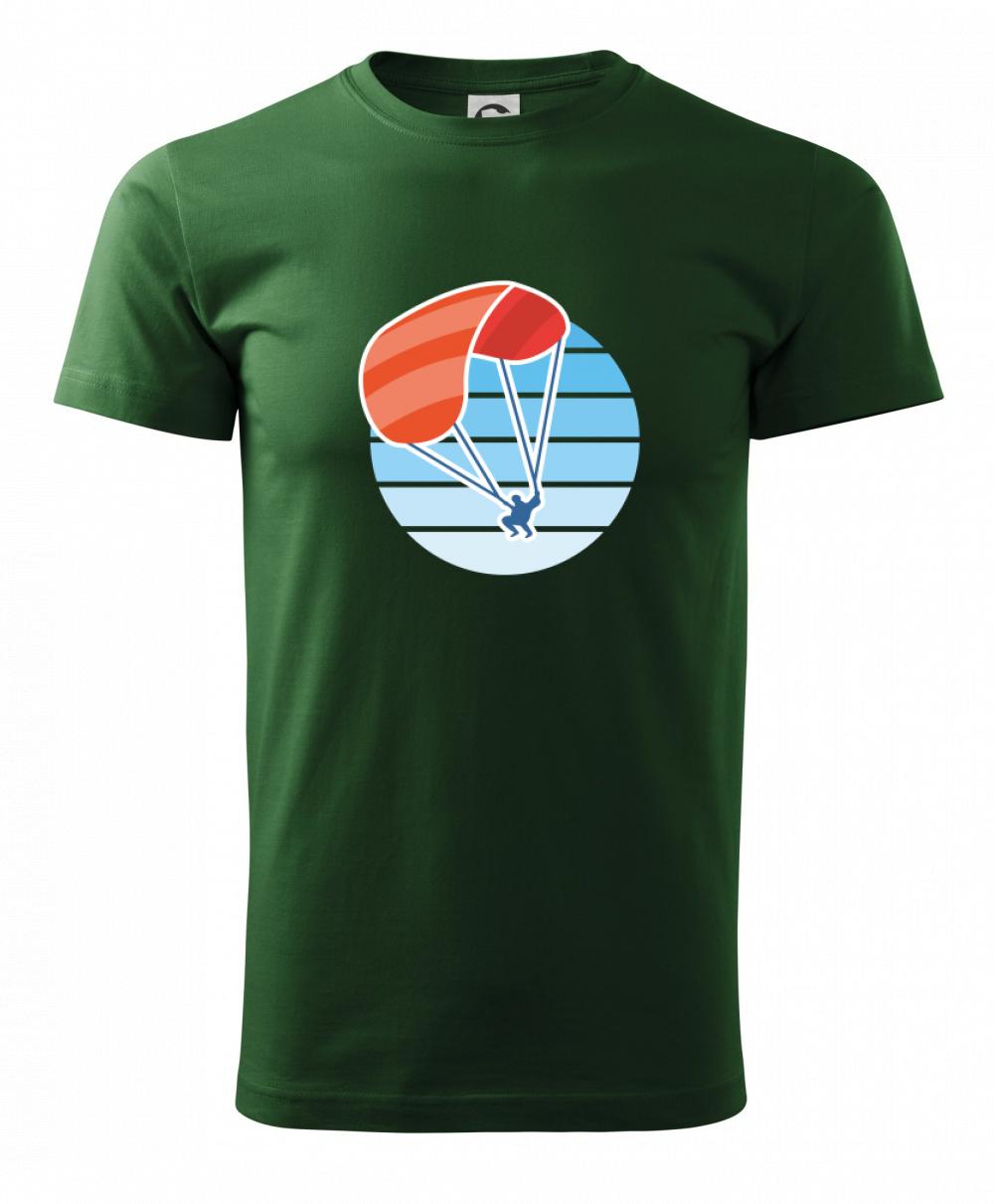 Paragliding oranžový v modrom koliesku Paragliding oranžový v modrom koliesku