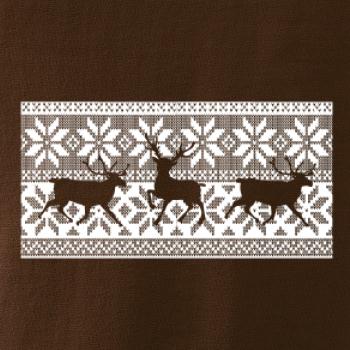 Jeleň vo vianočnom vzore