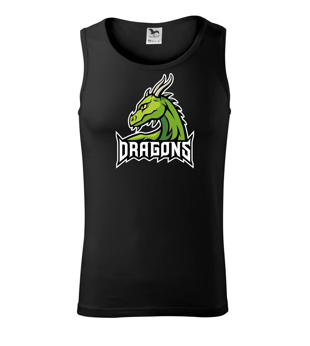 Grafické tričká - Dragons - logo týmu zelená (Hana-creative) - Tielko pánske Core