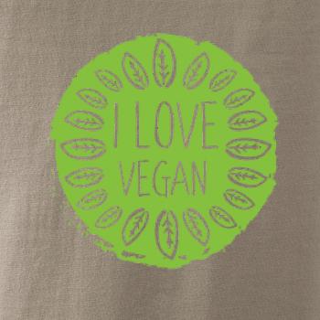 I love vegan v kruhu