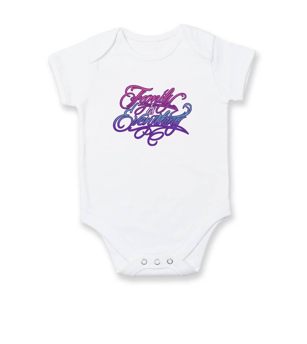 Rodinné tričká - Family is everything - Body dojčenské s krátkym rukávom