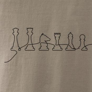 Šachové figúrky v rade - obrys Šachové figúrky v rade - obrys