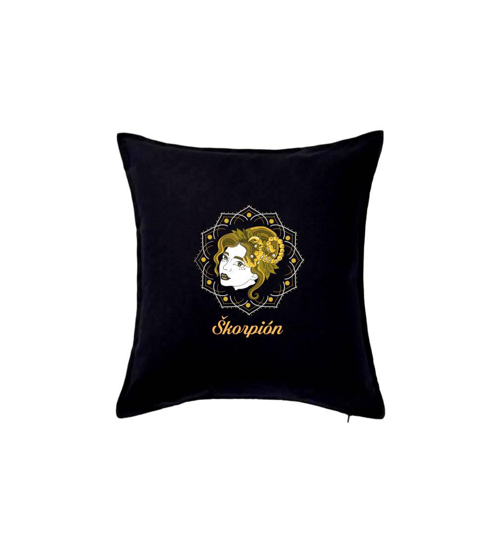 Tričká škorpión - Znamenie ženy - ŠkorpiónSK (Pecka design) - Vankúš 50x50