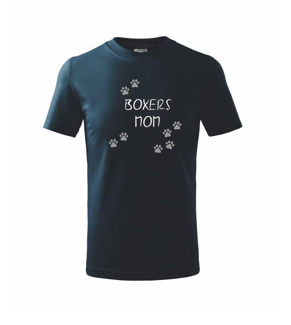 Ostatné psie plemená - Boxers mom (Nemecký boxer) (Reflexné labky) - Tričko detské bavlnené