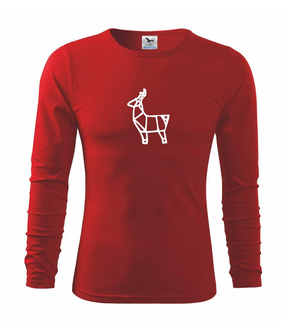 Geometrické zvieratá - Geometrire - paroháč - Tričko detské Long Sleeve