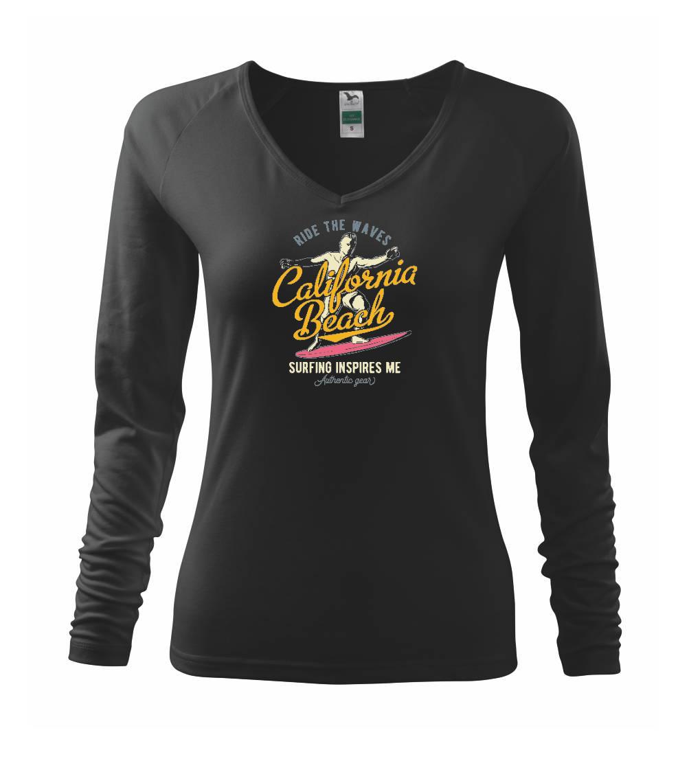 Surferske tričká - Authentic gear ride the waves - Tričko dámske Elegance