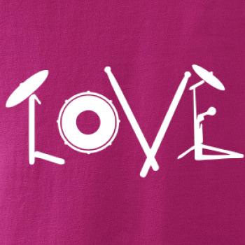 Love bubeník nápis