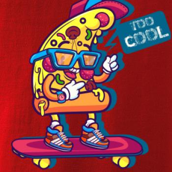 Pizza slice with skateboard Pizza slice with skateboard