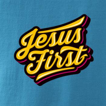 Jesus first žltý nápis