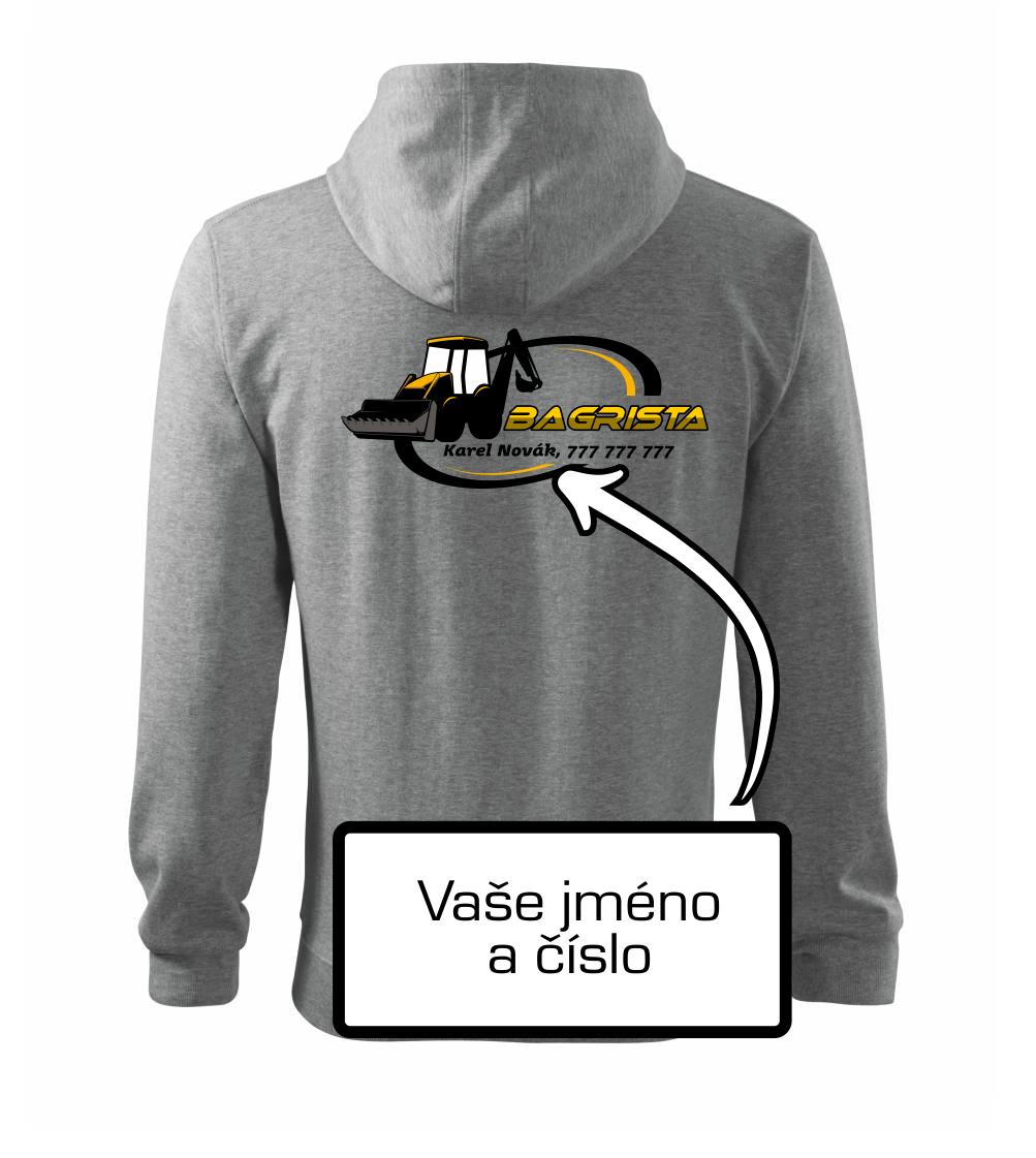 Bagrista v kruhu - vlastný nápis Bagrista v kruhu - vlastný nápis